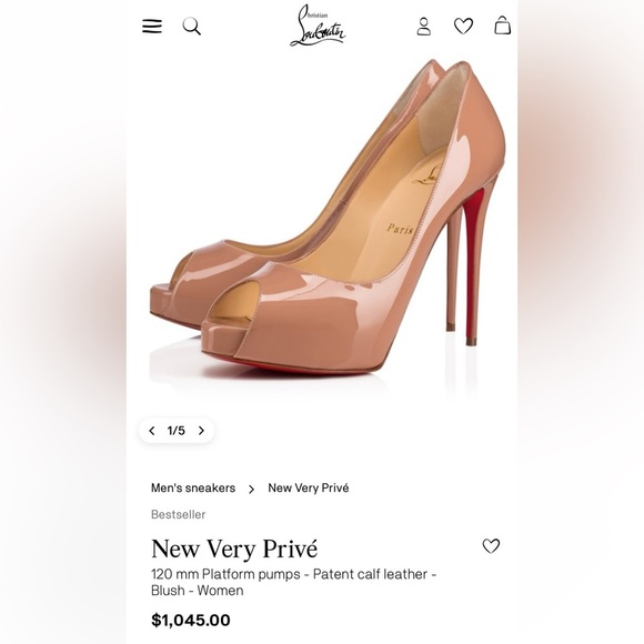 Christian Louboutin New prive 120 mm platform pumps Color Tan size 37 - Picture 8 of 15